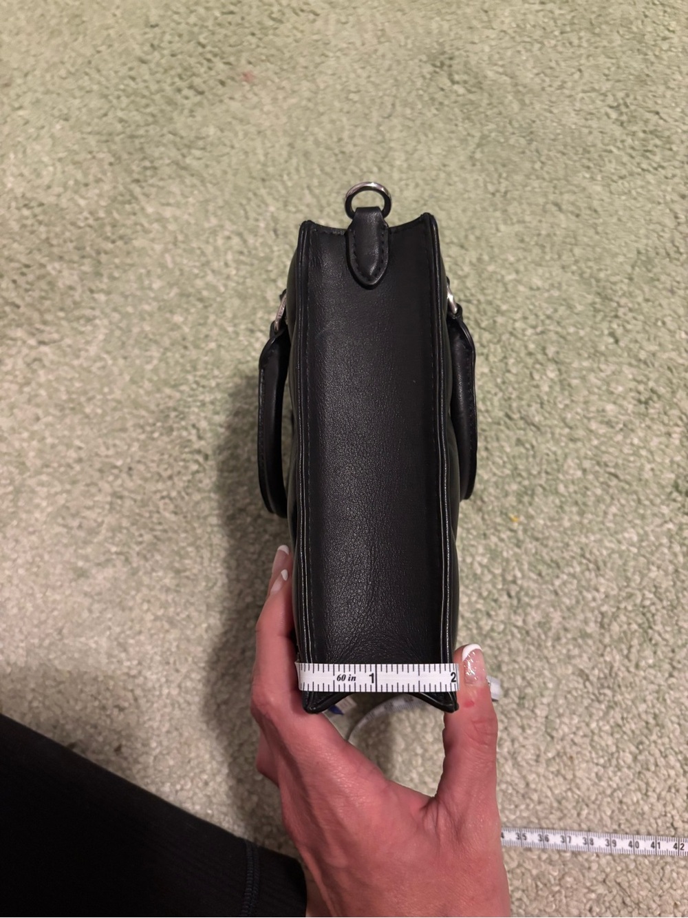 Coach Black Quilted Mini Handbag with Logo Charm - Picture 10 of 10